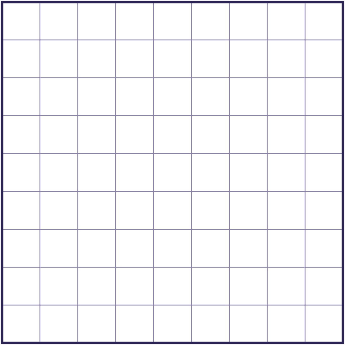 Dots · Four boards, 10 × 10 crossings