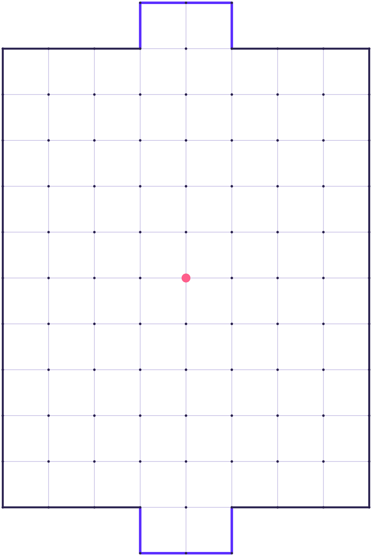 Paper Soccer · Pitch 8 × 10 · goals 2 wide